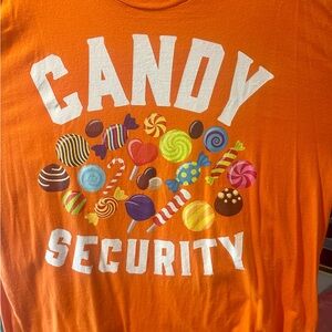 HALLOWEEN Candy Security Orange Kids Shirt